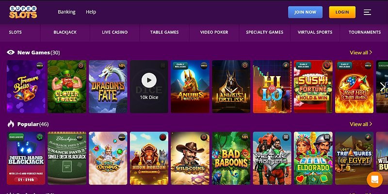 Super Slots - a New York online casino we tested